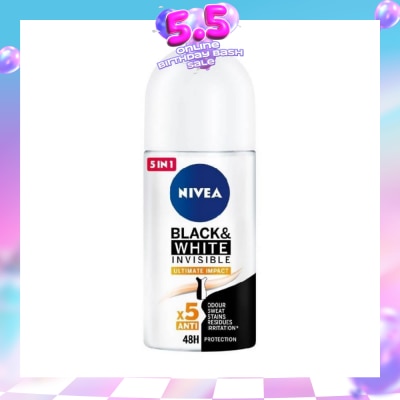 NIVEA - Deodorant Roll-on Invisible Black White (Clear)