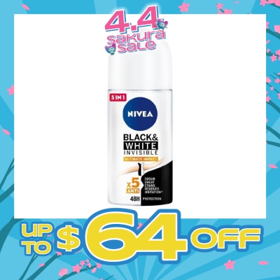 NIVEA - Deodorant Roll-on Invisible Black White (Clear)