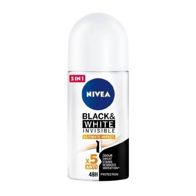 NIVEA Deodorant Roll-on Invisible Black White (Clear)