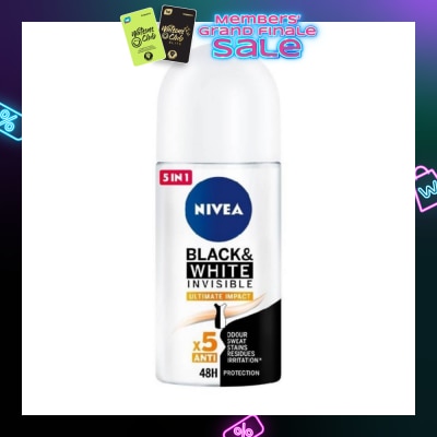 NIVEA Deodorant Roll-on Invisible Black White (Clear)
