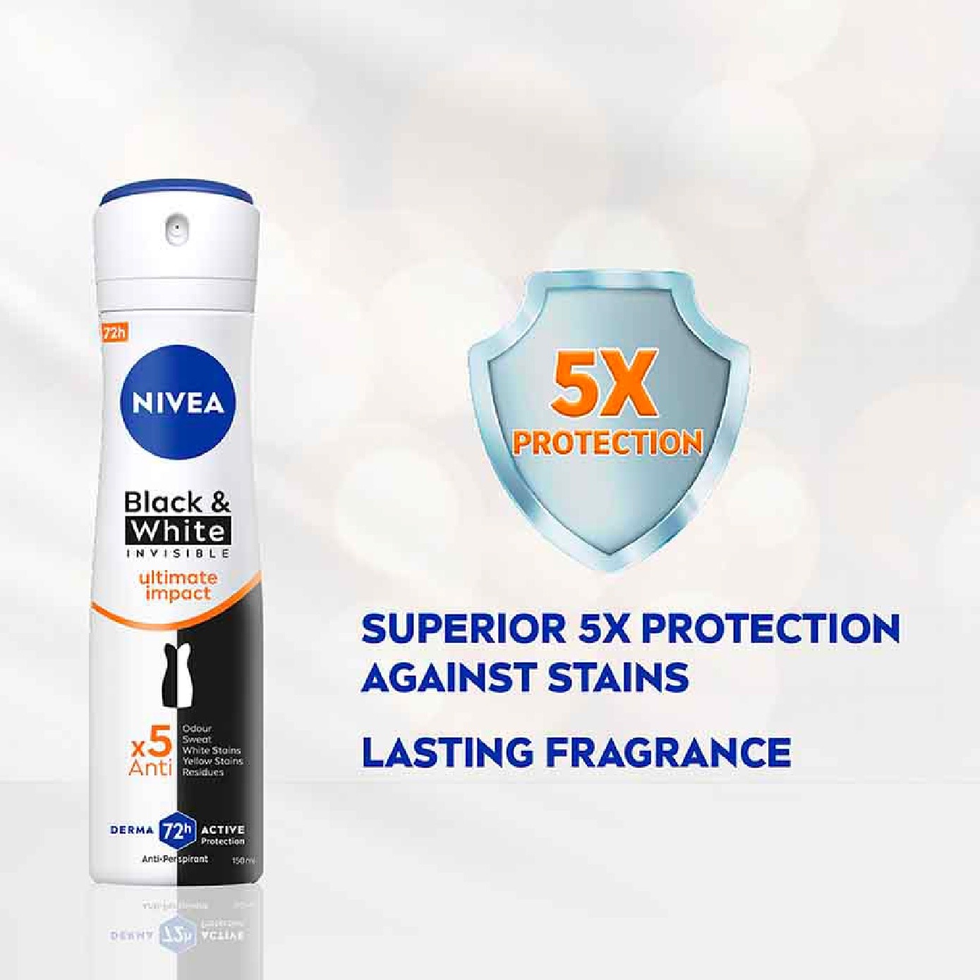 Deodorant Spray Invisible Black White (Clear)