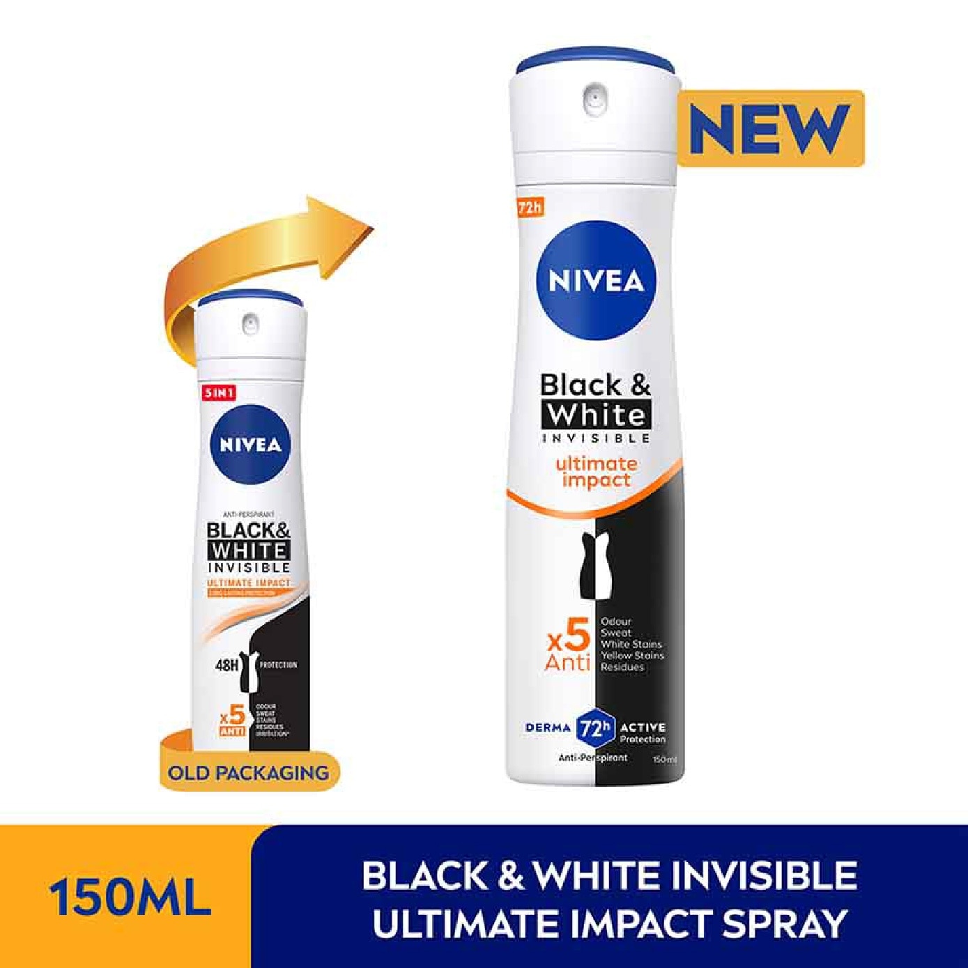 Deodorant Spray Invisible Black White (Clear)