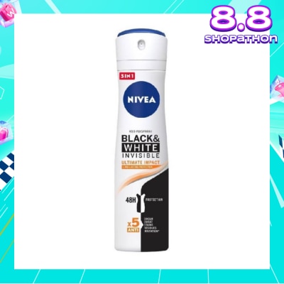 NIVEA Deodorant Spray Invisible Black White (Clear)