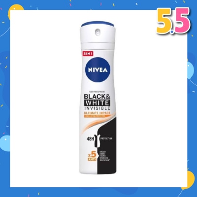 NIVEA Deodorant Spray Invisible Black White (Clear)