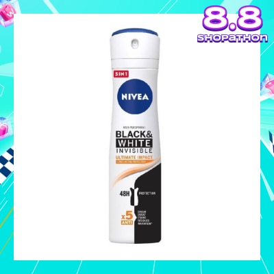 NIVEA Deodorant Spray Invisible Black White (Clear)