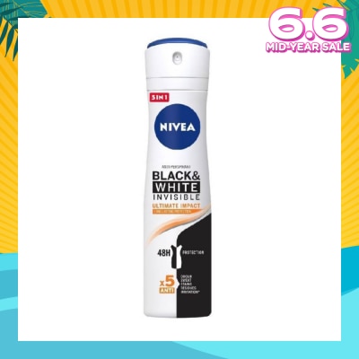 NIVEA Deodorant Spray Invisible Black White (Clear)