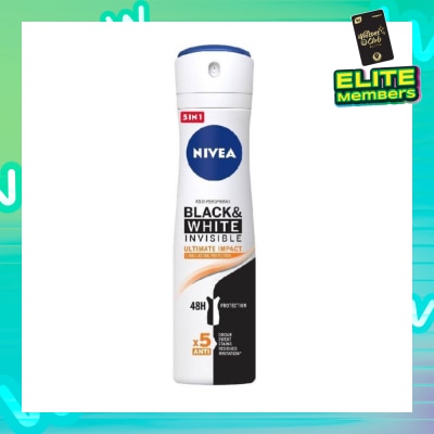 NIVEA Deodorant Spray Invisible Black White (Clear)