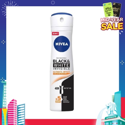 NIVEA Deodorant Spray Invisible Black White (Clear)