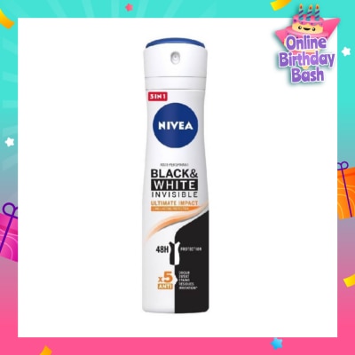 NIVEA Deodorant Spray Invisible Black White (Clear)