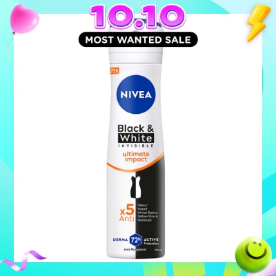 NIVEA Deodorant Spray Invisible Black White (Clear) image