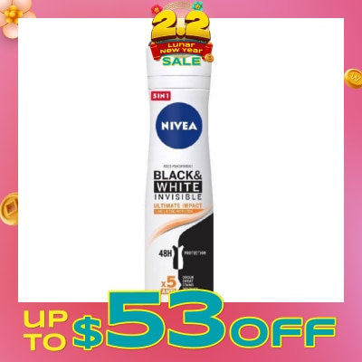 NIVEA Deodorant Spray Invisible Black White (Clear)