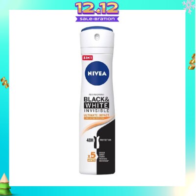 NIVEA Deodorant Spray Invisible Black White (Clear)