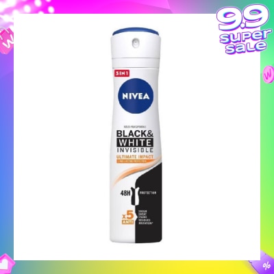 NIVEA Deodorant Spray Invisible Black White (Clear)