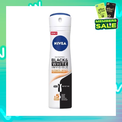 NIVEA Deodorant Spray Invisible Black White (Clear)