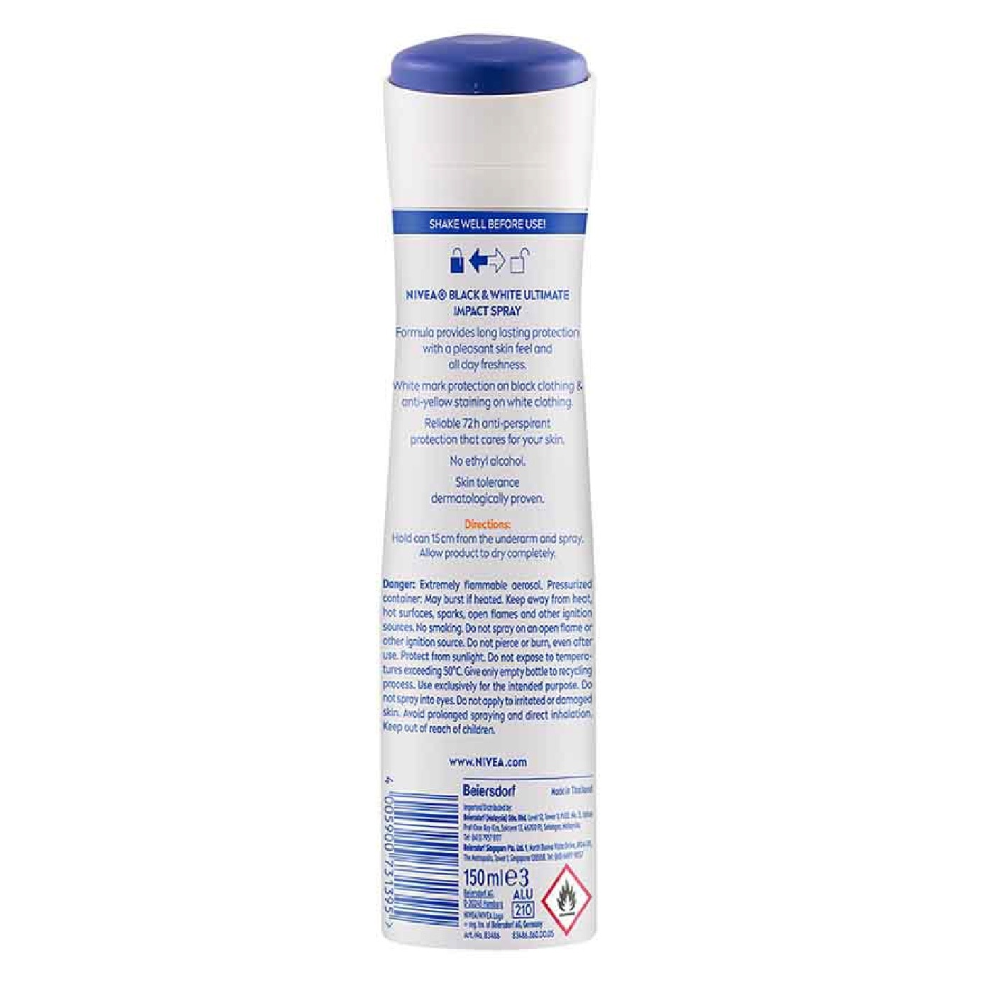 Deodorant Spray Invisible Black White (Clear)