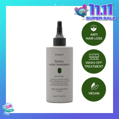 SIMPLY'O Biotin Water Treatment Green Breeze 250ml (Expiry: May`2026)
