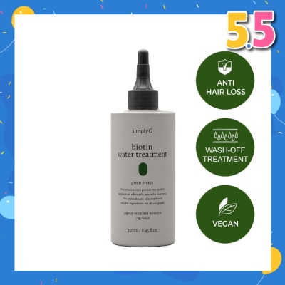SIMPLY'O Biotin Water Treatment Green Breeze (Vegan & For Anti Hair Loss) 250ml