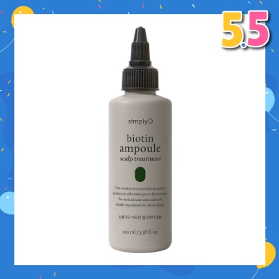 SIMPLY'O Biotin Ampoule Scalp Treatment (For Hair Loss) 100ml