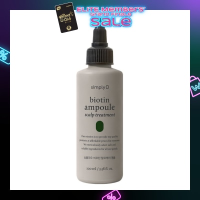 SIMPLY'O Biotin Ampoule Scalp Treatment (For Hair Loss) 100ml (Expiry: May`2026)