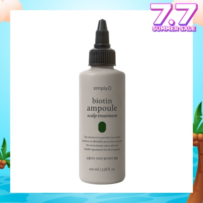 SIMPLY'O Biotin Ampoule Scalp Treatment (For Hair Loss) 100ml