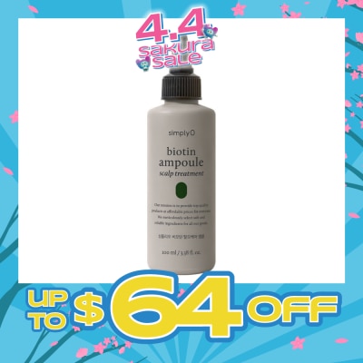 SIMPLY'O - Biotin Ampoule Scalp Treatment (For Hair Loss) 100ml