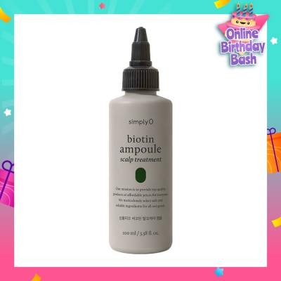 SIMPLY'O Biotin Ampoule Scalp Treatment (For Hair Loss) 100ml