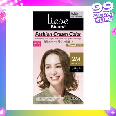 LIESE Blaune Fashion Cream Color 2M Matt Khaki (Covers Greys Hair Type) 108g