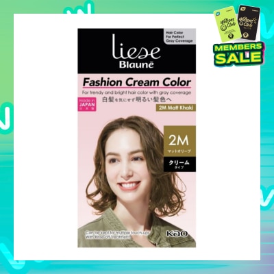 LIESE Blaune Fashion Cream Color 2M Matt Khaki (Covers Greys Hair Type) 108g