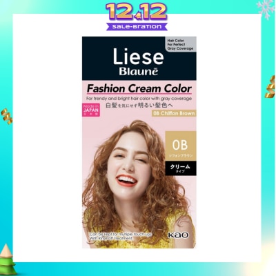 LIESE Blaune Fashion Cream Color 0B Chiffon Brown (Covers Greys & Cream Type) 108g