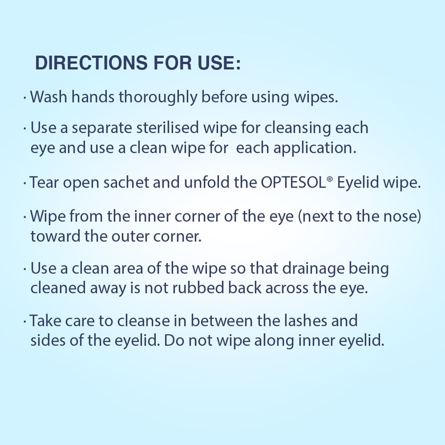 Eyelid Cleansing Wipes (No Preservatives) 30s