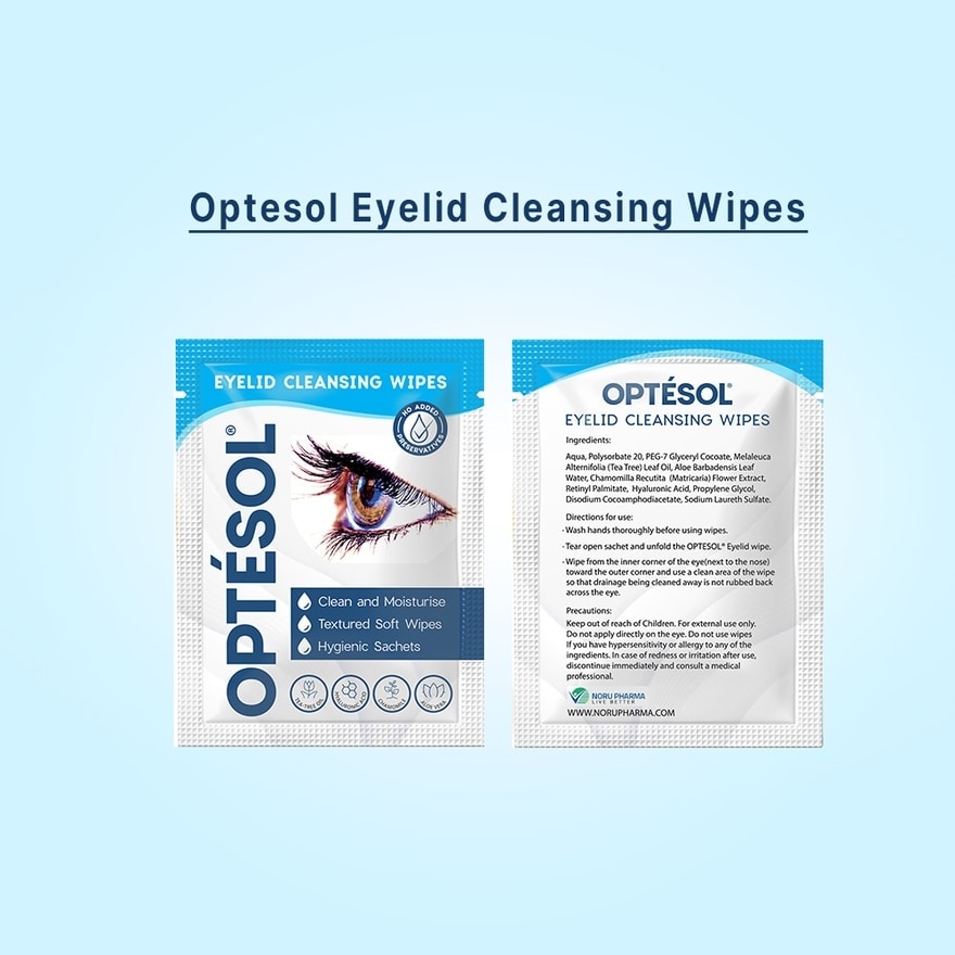 Eyelid Cleansing Wipes (No Preservatives) 30s