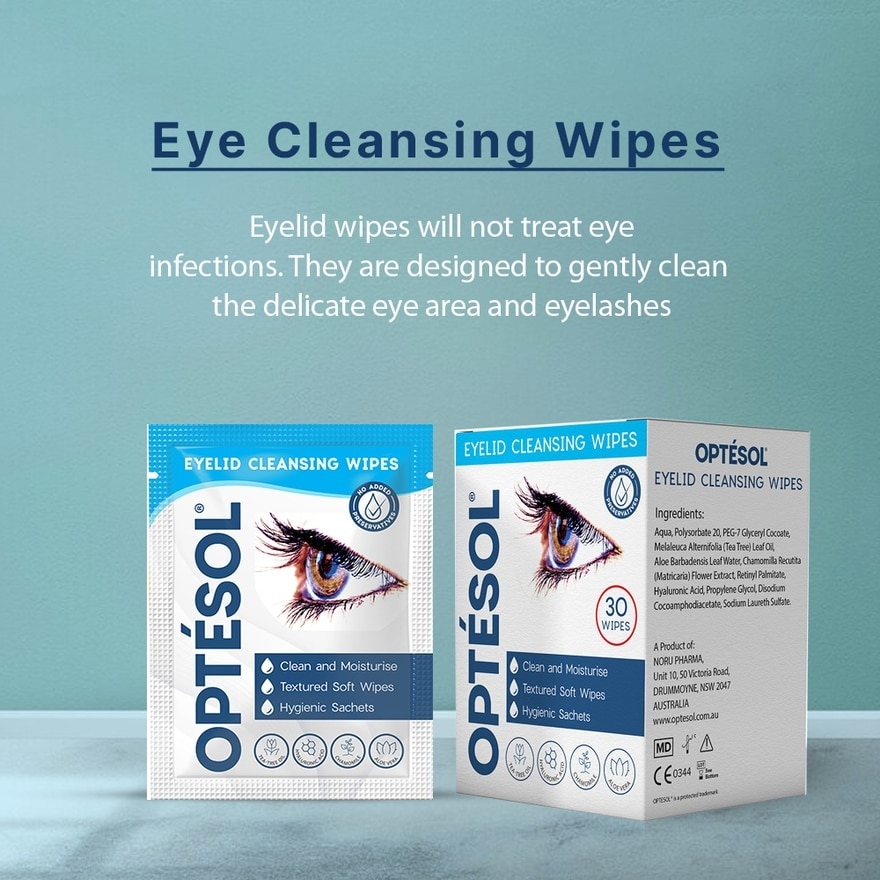 Eyelid Cleansing Wipes (No Preservatives) 30s