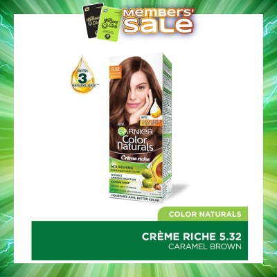 GARNIER - Color Naturals Nourishing Permanent Hair Color 5.32 Caramel Brown (With Fruit Serum & Vitamin) 1s