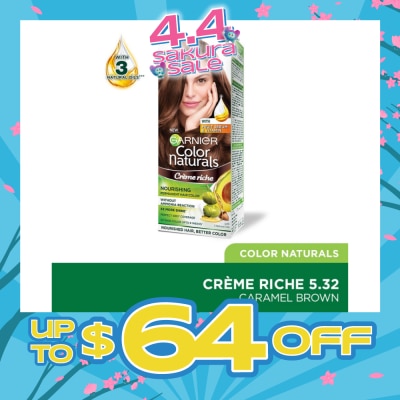 GARNIER - Color Naturals Nourishing Permanent Hair Color 5.32 Caramel Brown (With Fruit Serum & Vitamin) 1s