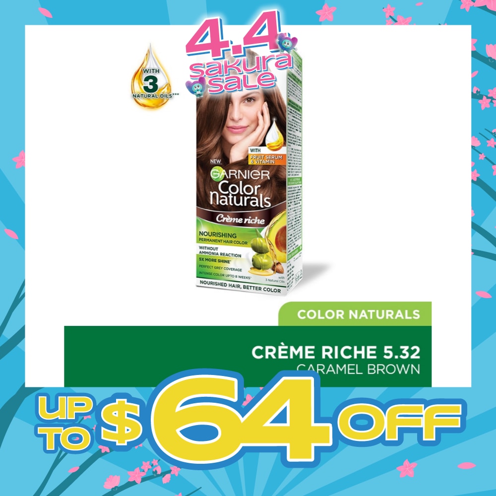 Color Naturals Nourishing Permanent Hair Color 5.32 Caramel Brown (With Fruit Serum & Vitamin) 1s