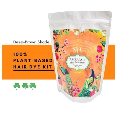 SVA Amrapali Plant-Based Hair Dye Kit - Deep Brown Shade 150g