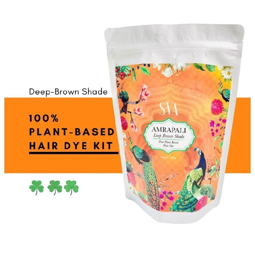 Amrapali Plant-Based Hair Dye Kit - Deep Brown Shade 150g