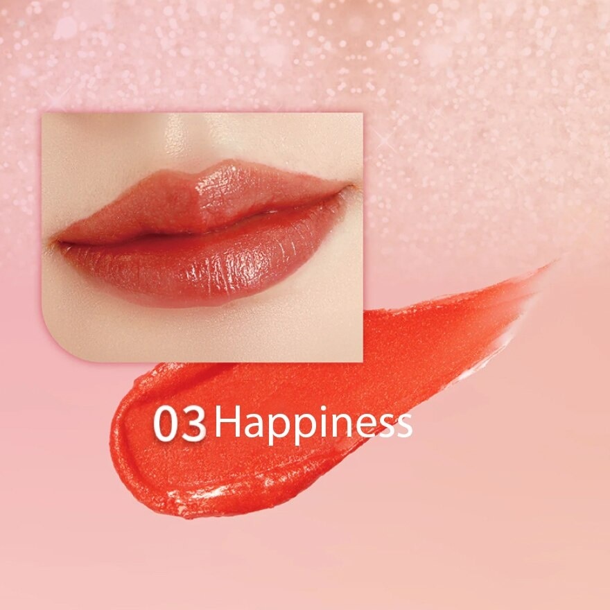 Fairy Rouge Lipstick 03 Happiness (Orange Red x Gold) 1s