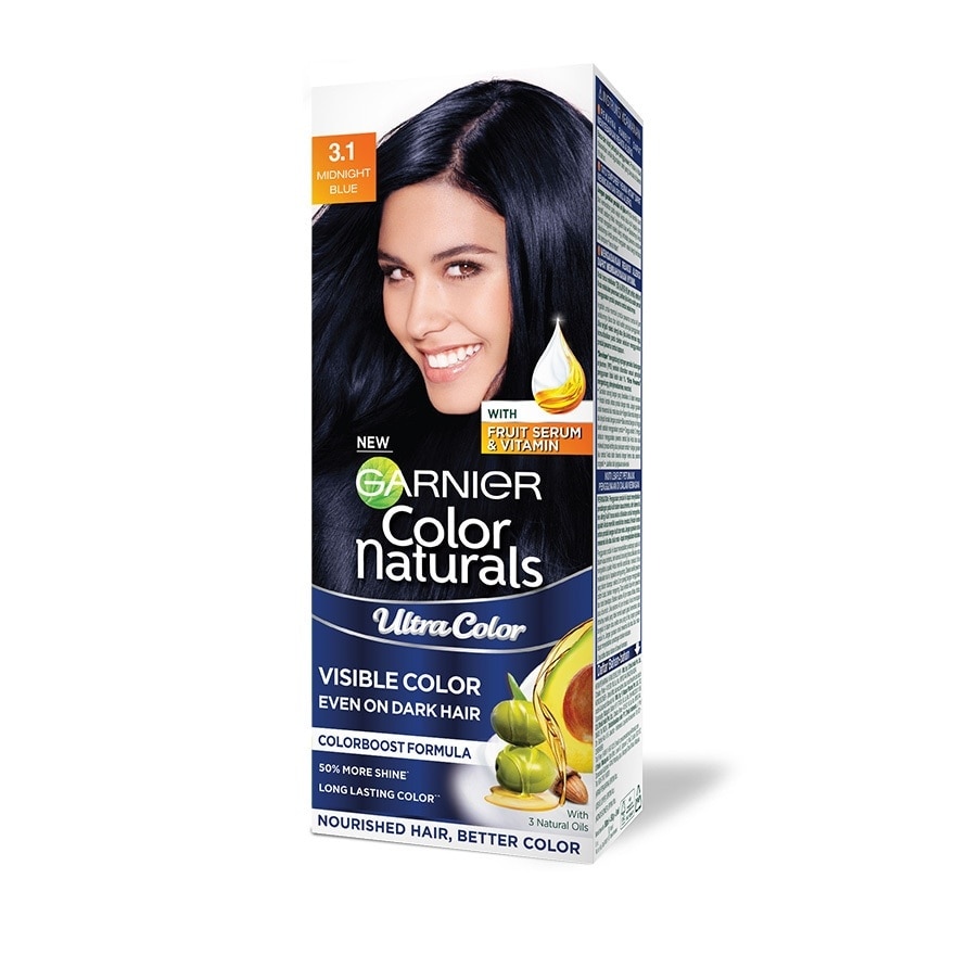 Color Naturals Nourishing Permanent Hair Color 3.1 Midnight Blue (With Fruit Serum & Vitamin) 1s