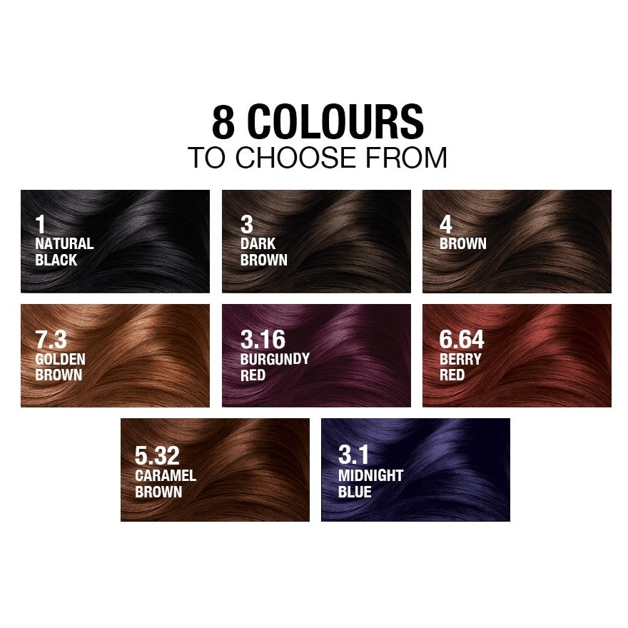 Color Naturals Nourishing Permanent Hair Color 3.1 Midnight Blue (With Fruit Serum & Vitamin) 1s