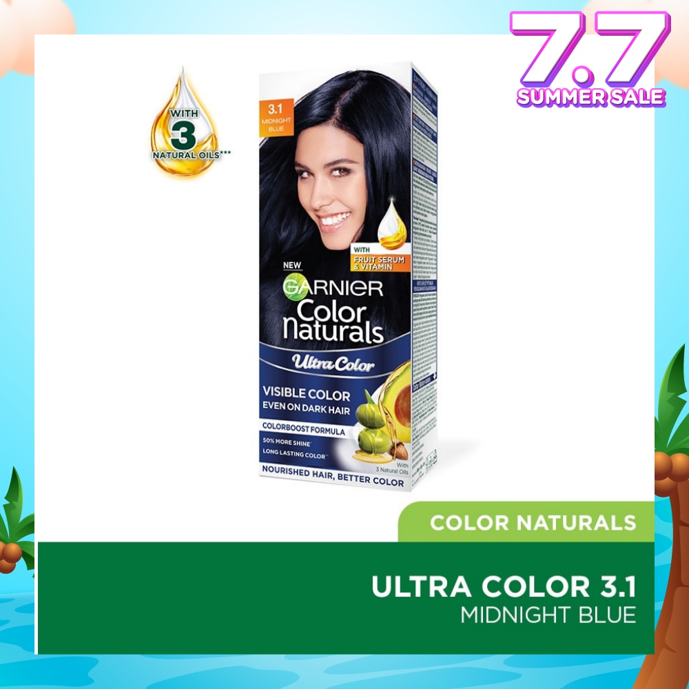 Color Naturals Nourishing Permanent Hair Color 3.1 Midnight Blue (With Fruit Serum & Vitamin) 1s