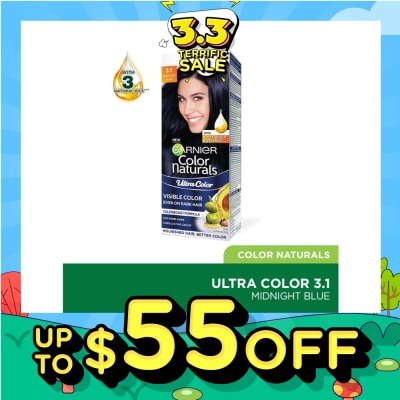 GARNIER Color Naturals Nourishing Permanent Hair Color 3.1 Midnight Blue (With Fruit Serum & Vitamin) 1s&nbsp;(Expiry: Aug`2026)