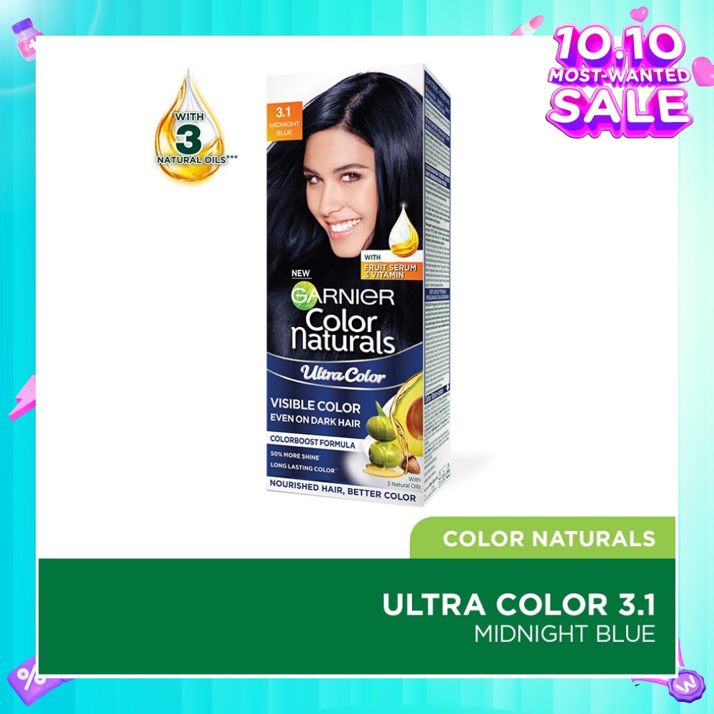 Color Naturals Nourishing Permanent Hair Color 3.1 Midnight Blue (With Fruit Serum & Vitamin) 1s
