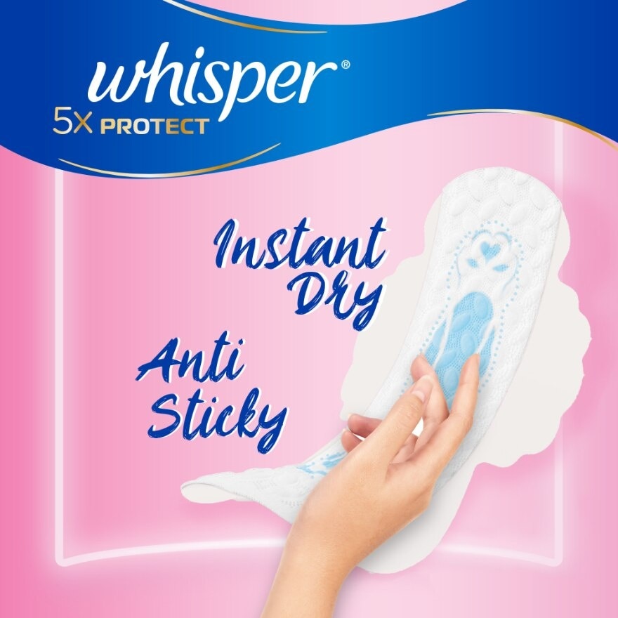 5x Protect Thin Regular Sanitary Pad Wings 24cm 13s