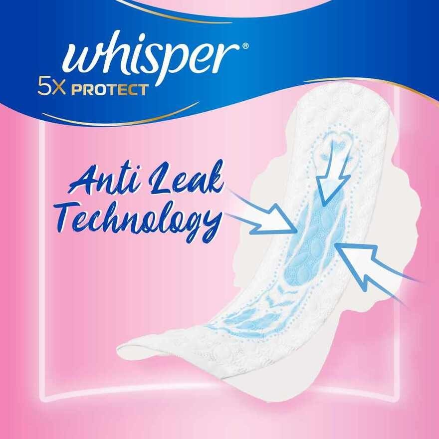 5x Protect Thin Regular Sanitary Pad Wings 24cm 32s