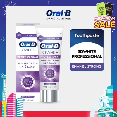 ORAL-B 3D White Professional Enamel Strong Whitening Toothpaste 90g
