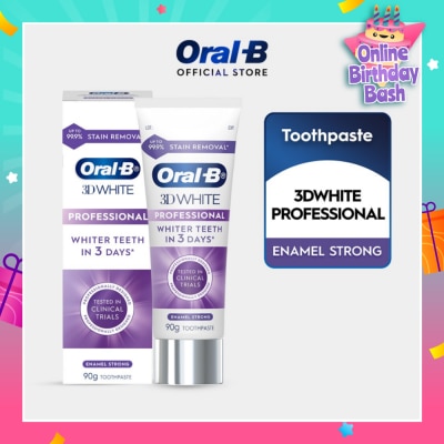 ORAL-B 3D White Professional Enamel Strong Whitening Toothpaste 90g
