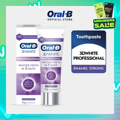 ORAL-B 3D White Professional Enamel Strong Whitening Toothpaste 90g