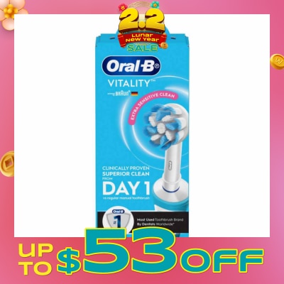 ORAL-B Vitality Extra Sensitive Clean Electric Toothbrush 1s