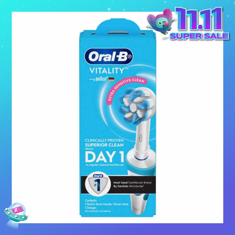 Vitality Extra Sensitive Clean Electric Toothbrush 1s